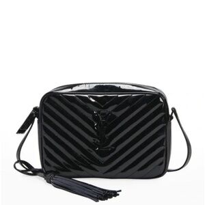 Yves Saint Laurent Black Patent Crossbody Bag